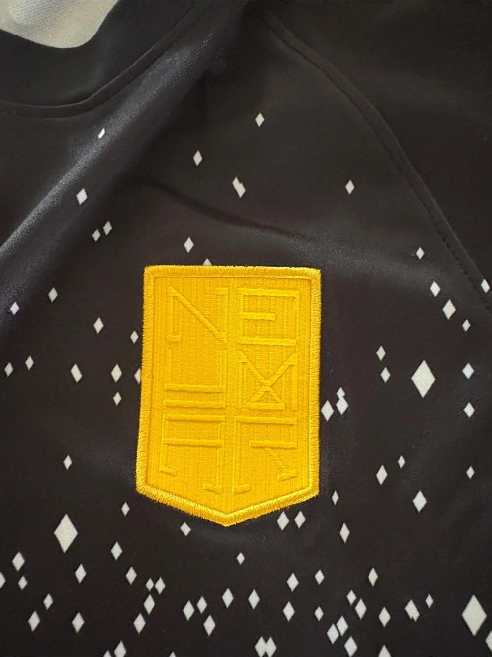 Nike Black, White & Yellow Gradient Kids Soccer Jersey